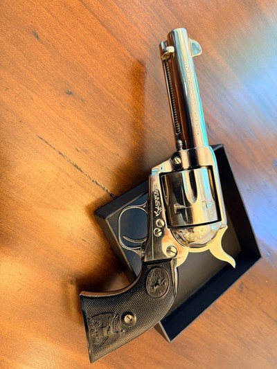 Colt Single Action Army Revolver – Rare .44 Special – Nickel Finish – 43/4” Barrel – 3rd Generation - Image 1 of 9