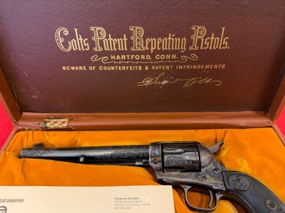 1978 Colt Custom Shop Factory Engraved SAA .45 Colt 7.5” - Image 2 of 8