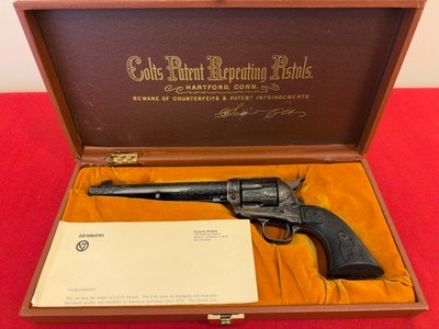 1978 Colt Custom Shop Factory Engraved SAA .45 Colt 7.5” - Image 1 of 8