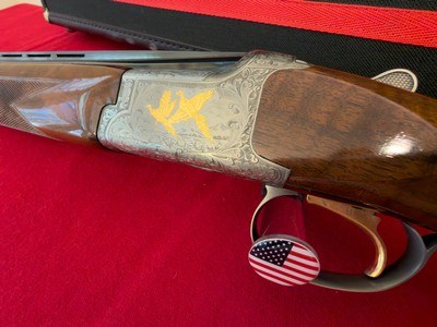 Factory Engraved and Gold Inlaid Browning 28 Gauge Citori Grade VI Over/Under Shotgun with Case - Image 4 of 13