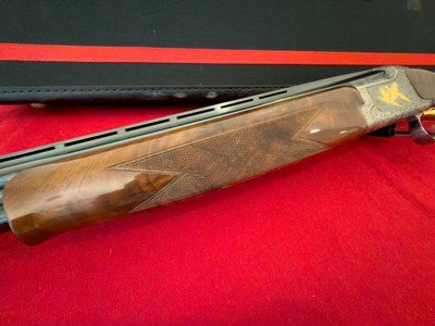 Factory Engraved and Gold Inlaid Browning 28 Gauge Citori Grade VI Over/Under Shotgun with Case - Image 8 of 13