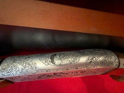 Factory T. Naka Signed and Engraved .22 Auto Grade III Semi-Automatic Rifle with Box - Image 5 of 13