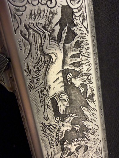 Factory T. Naka Signed and Engraved .22 Auto Grade III Semi-Automatic Rifle with Box - Image 13 of 13