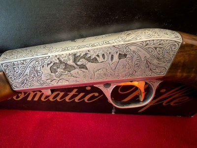 Factory T. Naka Signed and Engraved .22 Auto Grade III Semi-Automatic Rifle with Box - Image 4 of 13