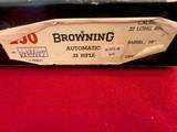 Factory Engraved Belgian Browning .22 Auto Grade II Semi-Automatic Rifle with Box - Image 11 of 11