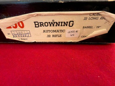 Factory Engraved Belgian Browning .22 Auto Grade II Semi-Automatic Rifle with Box - Image 11 of 11