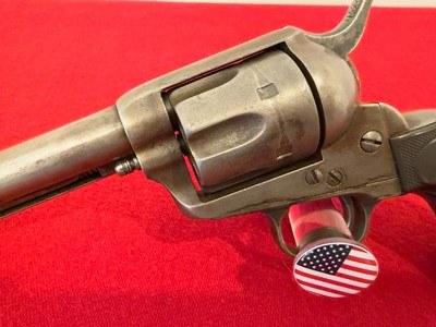 ANTIQUE GEN 1 COLT SINGLE ACTION ARMY REVOLVER 7 1/2– FACTORY LETTERED TO HARTLEY & GRAHAM – .45 COLT – 1884 PRODUCTION – WITH DOUBLE LOOP HOLSTER - Image 10 of 11