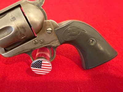 ANTIQUE GEN 1 COLT SINGLE ACTION ARMY REVOLVER 7 1/2– FACTORY LETTERED TO HARTLEY & GRAHAM – .45 COLT – 1884 PRODUCTION – WITH DOUBLE LOOP HOLSTER - Image 9 of 11