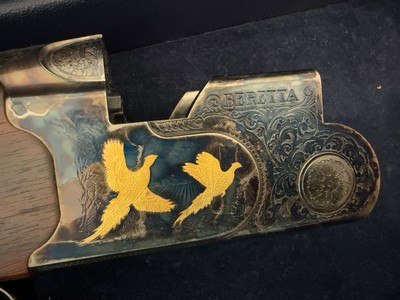 FACTORY ENGRAVED AND GOLD INLAIDBERETTA MODEL 687 SILVER PIGEON V WITH CASE AND TOOLS - Image 10 of 11