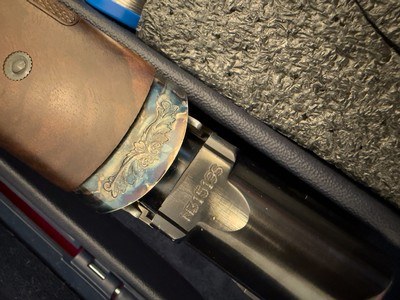 FACTORY ENGRAVED AND GOLD INLAIDBERETTA MODEL 687 SILVER PIGEON V WITH CASE AND TOOLS - Image 8 of 11
