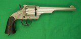 Merwin Hulbert Double Action Revolver, 44-40 caliber, Nickle finish,7" barrel, folding hammer - 1 of 8