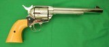 Colt SAA Mid-Range 2nd Generation, 45 Colt, Nickel, w/composition Ivory Grips, Stagecoach Box - 1 of 11