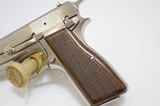 1980 Browning Hi-Power Bright Nickel Finish w/ Gold - Very Fine Condition! - 6 of 7