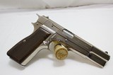 1980 Browning Hi-Power Bright Nickel Finish w/ Gold - Very Fine Condition! - 1 of 7