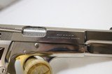 1980 Browning Hi-Power Bright Nickel Finish w/ Gold - Very Fine Condition! - 2 of 7