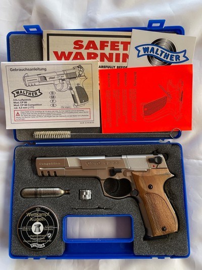 Walther CP88 Competition Nickel German Made Air Pellet Pistol .177 ANIB