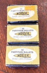 Nosler Partition 25 Caliber (.257