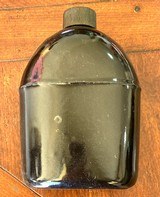 WWII Porcelain Enameled Canteen Dated 1942 With Canvas Cover REP - 5 of 8