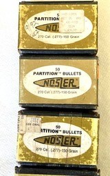 Nosler Partition Bullets .270 150 Grain Spitzer NOS 197 - 1 of 3