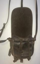 German leather Shot Gun Shell bag with game bird ties - 2 of 4