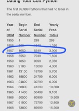 Colt Python 4 Digit Sn, DOM 1957 - 6 of 6