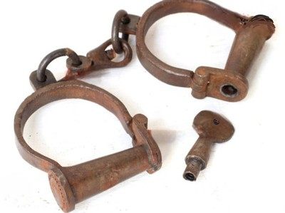 Civil War Handcuffs w/ Key - Image 1 of 2