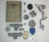 WWII German Lot of 16 - Sleeve Eagles - Patches - Awards - Veteran's Bring Back Estate Lot