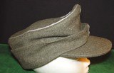 Original WWII German M43 Heer Officer's Green Wool Field Cap - 2 of 9