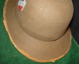 Original 2 Insignia WWII German Afrika Korps Pith Helmet - 7 of 11