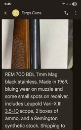Remington 700 bdl 7mm magnum - 4 of 4