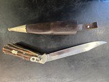 Nice folding sollingen german hunting knife and sheath - 1 of 3