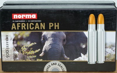 500 Jeffery Norma African Professional Hunter 570 grain Woodleigh Soft Nose 2 boxes = 10 +10 rounds = 20