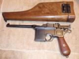 C96 MAUSER BROOMHANDLE. RUSSIAN IMPORTER MARKED. DEEP-MILLED. LARGE-RING. EXTREMELY RARE!! - 1 of 11