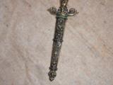 MEDIEVAL GERMAN CUSTOM DAGGER. DOUBLE-EDGED STAINLESS BLADE. GORGEOUS, SOLID-BRASS, HEAVY, QUALITY!! - 7 of 12