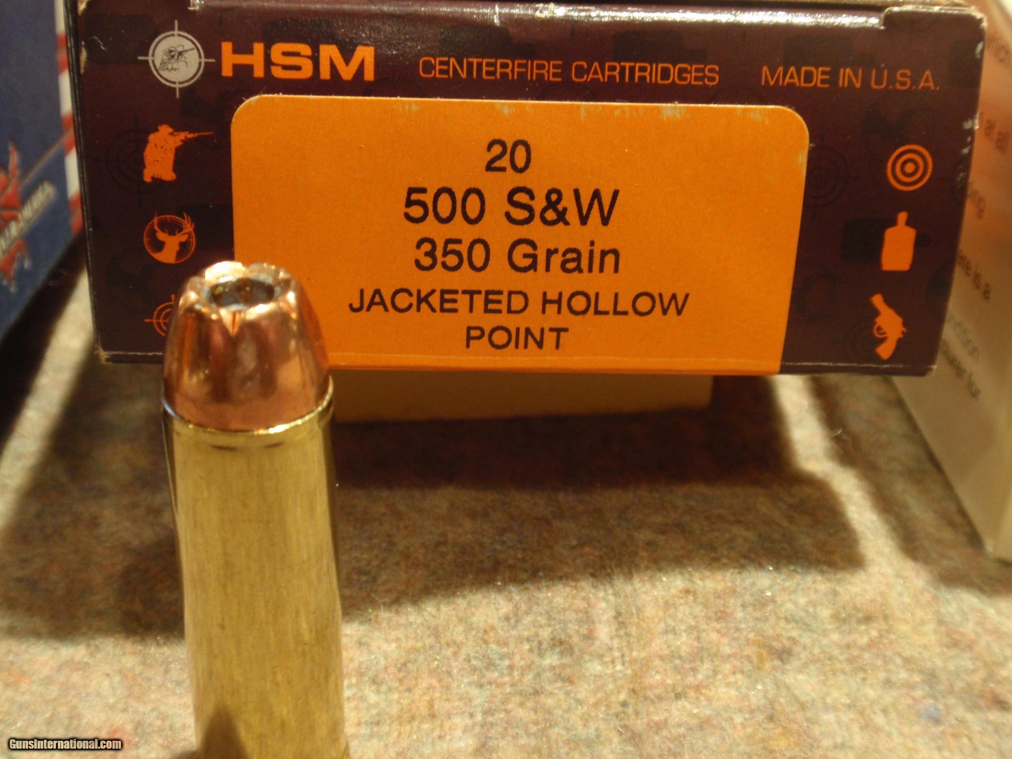 .500 S&W MAGNUM AMMUNITION. FACTORY AMMO. BRAND NEW.