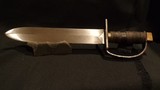 WWII WW2 THEATER KNUCKLE KNIFE.MASSIVE SPEAR-POINT SHORT SWORD 10 5/8" DOUBLE-EDGE BLADE.FROM THE BILL STONE COLLECTION. - 1 of 13