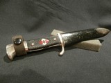 WWII WW2 NAZI GERMAN YOUTH KNIFE w/SCABBARD
RZM M7/72 KARL ROBERT KALDENBACH
SOLINGEN-GRAFRATH - 2 of 7