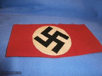WWII WW2 NAZI NSDAP ARMBAND WWII NAZI PARTY ARMBAND NAZI ARMBAND WWII GERMAN ARMBAND WWII GERMAN NAZI ARMBAND WWII 100% ORIGINAL!!