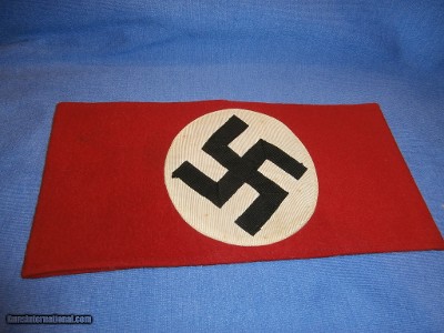 WWII WW2 NAZI NSDAP ARMBAND WWII NAZI PARTY ARMBAND NAZI ARMBAND WWII GERMAN ARMBAND WWII GERMAN NAZI ARMBAND WWII 100% ORIGINAL!!