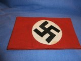 WWII WW2 NAZI NSDAP ARMBAND WWII NAZI PARTY ARMBAND NAZI ARMBAND WWII GERMAN ARMBAND WWII GERMAN NAZI ARMBAND WWII 100% ORIGINAL!!