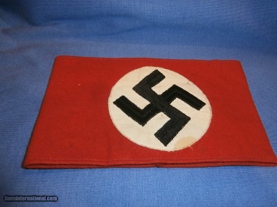 WWII WW2 NAZI NSDAP ARMBAND WWII NAZI PARTY ARMBAND NAZI ARMBAND WWII GERMAN ARMBAND WWII GERMAN NAZI ARMBAND WWII 100% ORIGINAL!!
