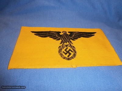 WWII WW2 NAZI ARMBAND WWII NAZI PARTY ARMBAND NAZI ARMBAND WWII GERMAN ARMBAND WWII GERMAN NAZI ARMBAND WWII 100% ORIGINAL!!