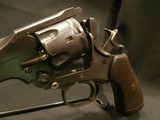 WEBLEY MK VI 1917 .455 CAL 6" BARREL ALL-MATCHING SERIAL NUMBERS!
MINT BORE & CHAMBERS! EXCELLENT OVERALL CONDITION! - 3 of 11