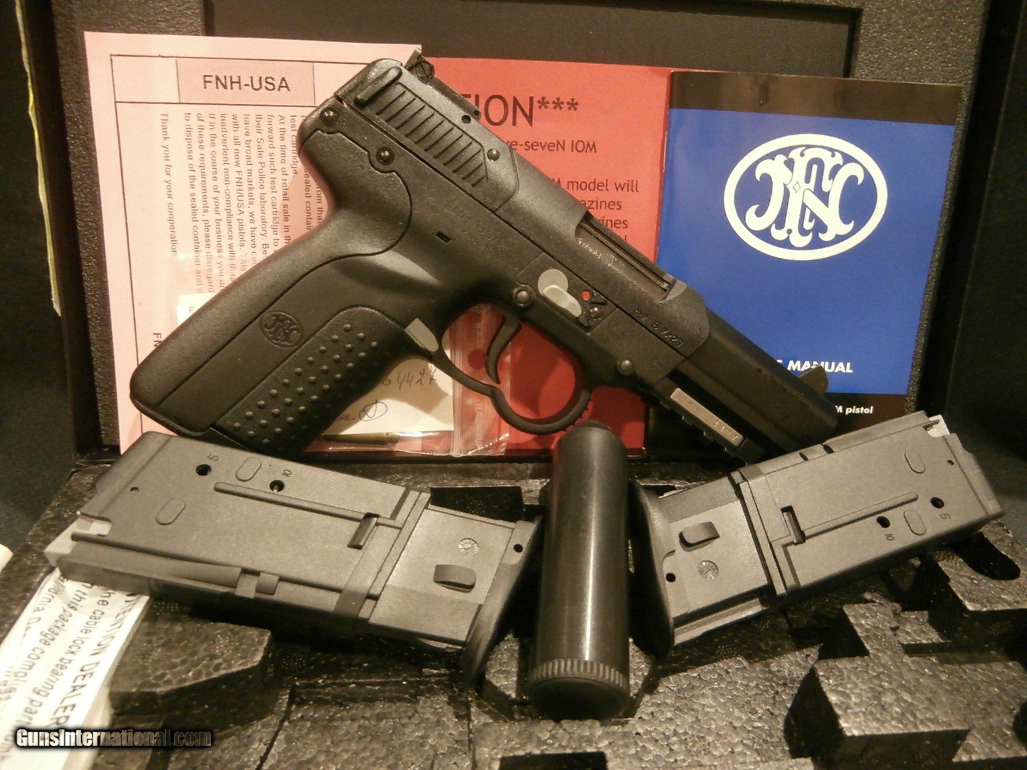 FN IOM 5.7 PISTOL. EXTREMELY RARE!! ORIGINAL FN 5.7x28mm IOM PISTOL FNH ...