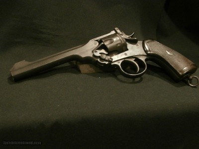 WEBLEY MK VI 1919 .455 CAL ALL-MATCHING SERIAL NUMBERS! MINT CHAMBERS!
RARE 1919!!
VERY-GOOD-PLUS++
OVERALL CONDITION!