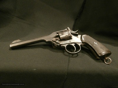 WEBLEY MK VI 1919 .455 CAL ALL-MATCHING SERIAL NUMBERS! MINT CHAMBERS! RARE 1919!!
NEAR EXC. OVERALL CONDITION!