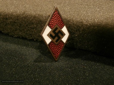 WWII WW2 NAZI HITLER YOUTH PIN WWII NAZI HJ PIN NAZI ENAMEL HJ PIN WWII GERMAN HJ PIN WWII GERMAN NAZI PIN WWII 100% ORIGINAL!!