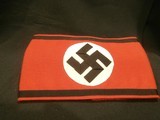 WWII WW2 NAZI ARMBAND WWII NAZI PARTY ARMBAND NAZI ARMBAND WWII GERMAN ARMBAND WWII GERMAN NAZI ARMBAND WWII 100% ORIGINAL!! - 1 of 4