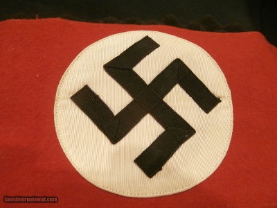 WWII WW2 NAZI ARMBAND WWII NAZI PARTY ARMBAND NAZI ARMBAND WWII GERMAN ARMBAND WWII GERMAN NAZI ARMBAND WWII 100% ORIGINAL!!