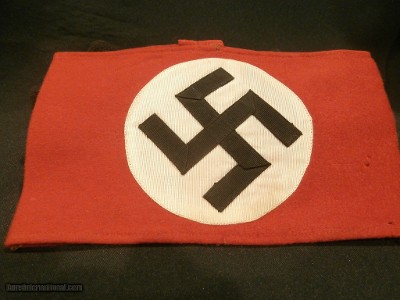 WWII WW2 NAZI ARMBAND WWII NAZI PARTY ARMBAND NAZI ARMBAND WWII GERMAN ARMBAND WWII GERMAN NAZI ARMBAND WWII 100% ORIGINAL!!